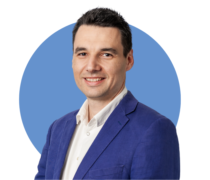 Portrait of partner, Angel Angelov.
